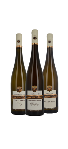 Coffret Cadeau Vin - Les Perles des Vins Allemands - 3 bouteilles de vin  blanc avec 2 Pinot Gris et 1 Pinot Blanc (3 x 0.75 l) : : Epicerie